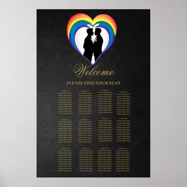 Elegant gay silhouettes poster (Framsidan)