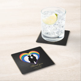 Elegant gay silhouettes. underlägg papper kvadrat