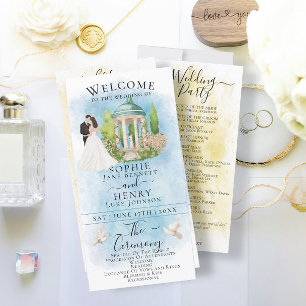 Elegant Gazebo Bride &Groom Luxury Bröllopsprogram