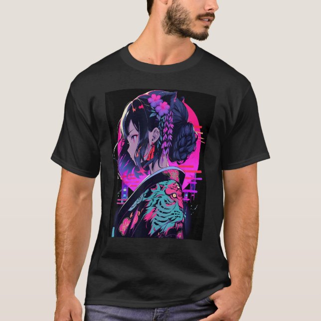 Elegant Geisha A Tribute to Japanese Beauty Design T Shirt (Framsida)
