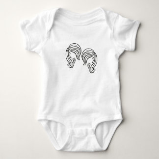 Elegant Gemini Zodiac Sign Modern Line Art T Shirt