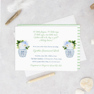 Elegant Gender Okänd Dikt Baby Shower Party Inbjudningar