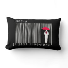 Elegant gentleman Man Holding an Parbrella Barcode