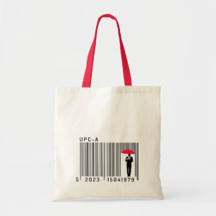 Elegant gentleman Man Holding an Parbrella Barcode Tygkasse