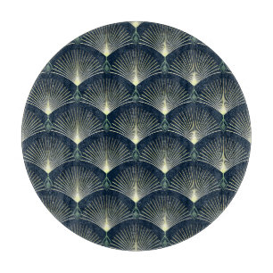 Elegant Geometric: Blue Art Deco.