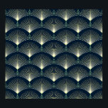 Elegant Geometric: Blue Art Deco. Poster<br><div class="desc">Sömlös elegantens geometriska mönster. Blue Art Deco. En uppsättning söta husväxter i krukor för en charmig inomhusträdgård. Abstraktens vattenfärgsbakgrund med geometriska former: mönster,  blå,  gyllene,  orientalisk,  bakgrund,  abstrakt,  struktur,  dekoration,  vintage,  illustration,  vit,  cirkel,  svart,  kreativ,  sömlös,  våg,  geometri,  lyx,  indian,  tyg</div>