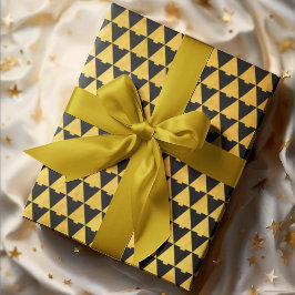 Elegant Geometric Charcol Julgran Helgdag Presentpapper