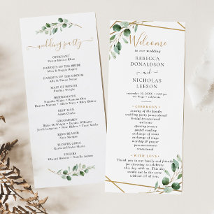 Elegant Geometric Greenery Eucalyptus Program
