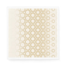 Elegant Geometric Guld Baby Shower Napkins