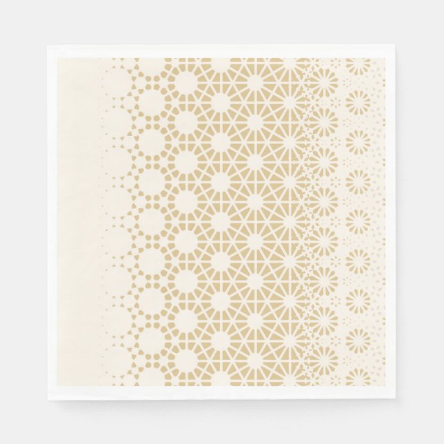 Elegant Geometric Guld Baby Shower Napkins Pappersservett (Framsidan)