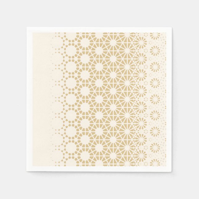 Elegant Geometric Guld Baby Shower Napkins Pappersservett (Framsidan)