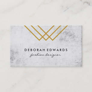 Elegant Geometric Guld Linjer med Modern Grunge Visitkort
