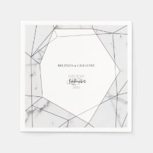 Elegant Geometric Marble Bröllop