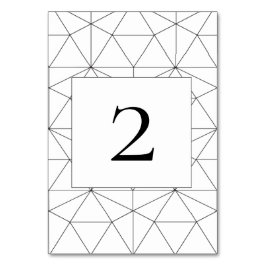 Elegant Geometric Mönster Bröllop Bordsnummer