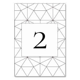 Elegant Geometric Mönster Bröllop Bordsnummer