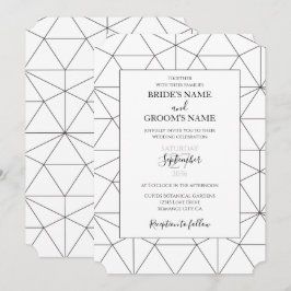 Elegant Geometric Mönster bröllopsinbjudningar Inbjudningar
