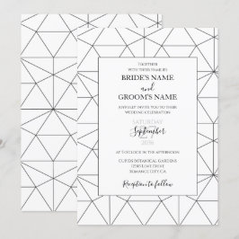 Elegant Geometric Mönster bröllopsinbjudningar Inbjudningar