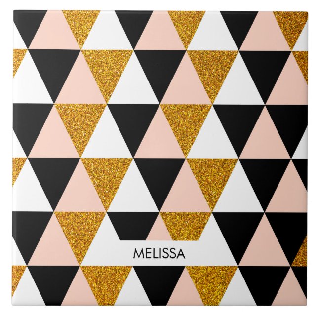 Elegant Geometric Mönster Kakelplatta (Framsidan)