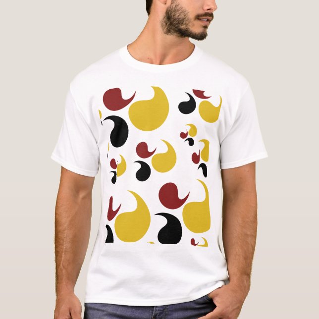 Elegant Geometric Mönster med en modern pekskärm T Shirt (Framsida)