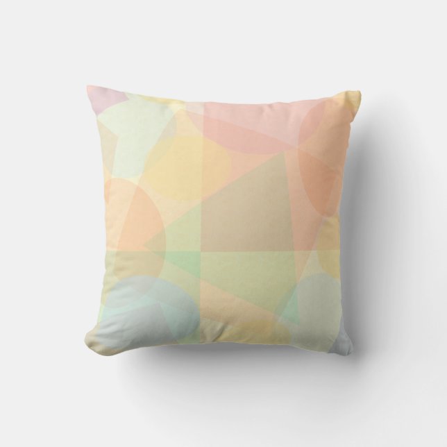 Elegant Geometric Pastel Mönster Kudde (Framsida)