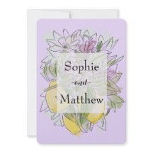 Elegant Geometric Rustic Greenery citon Lavender