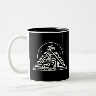 Elegant Geometric Tribal art Två-Tonad Mugg
