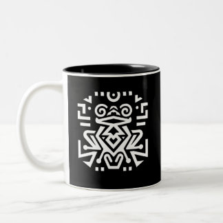 Elegant Geometric Tribal art Två-Tonad Mugg