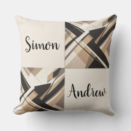  Elegant geometrical modern pattern throw pillow Kudde