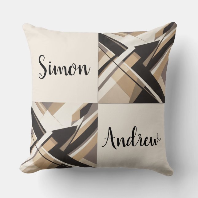  Elegant geometrical modern pattern throw pillow Kudde (Framsida)