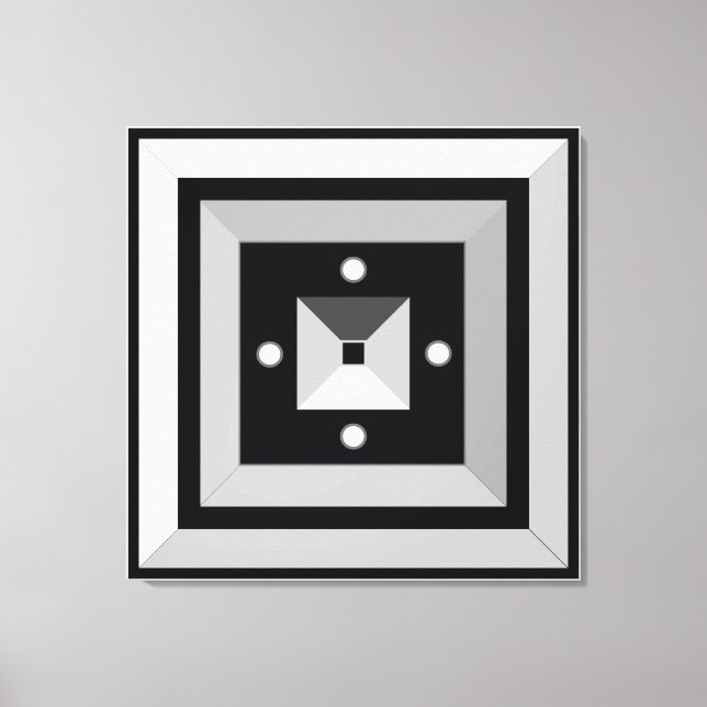 Elegant geometrisk abstrakt konst Canvastryck (Framsida)