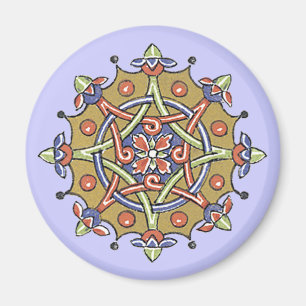 Elegant geometrisk antika konstmagnet magnet