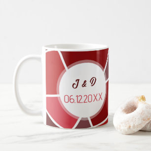 Elegant Geometrisk Bröllop Kaffemugg