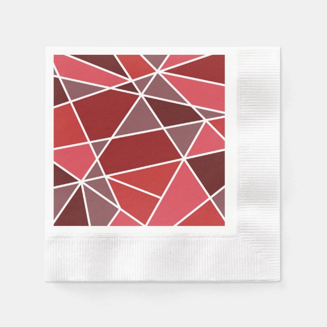 Elegant Geometrisk Bröllop Pappersservett (Framsidan)