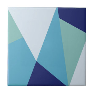 Elegant geometrisk marin grönt (blått och havs) kakelplatta