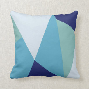 Elegant geometrisk marin grönt (blått och havs) kudde