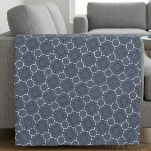 Elegant geometrisk mönster med sammanlänkade cirkl fleecefilt