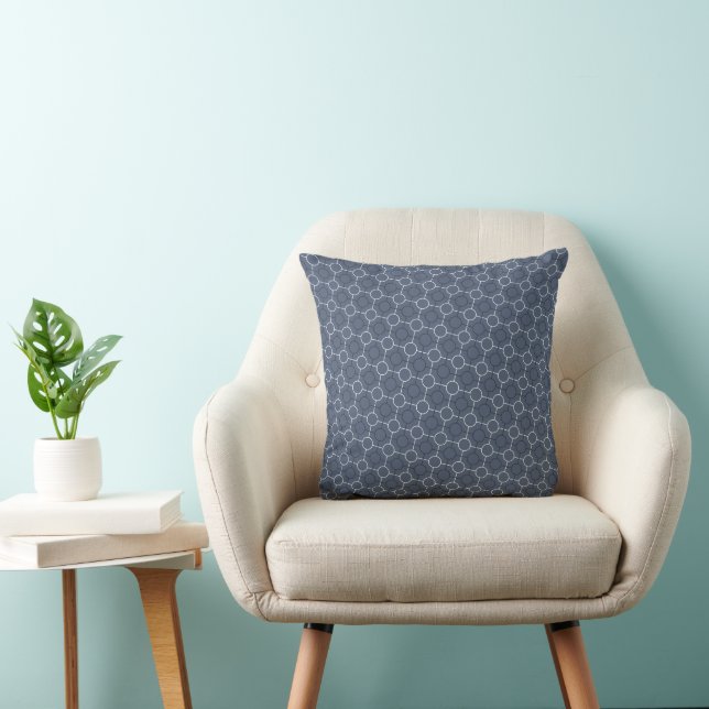 Elegant geometrisk mönster med sammanlänkade cirkl kudde (Stol)