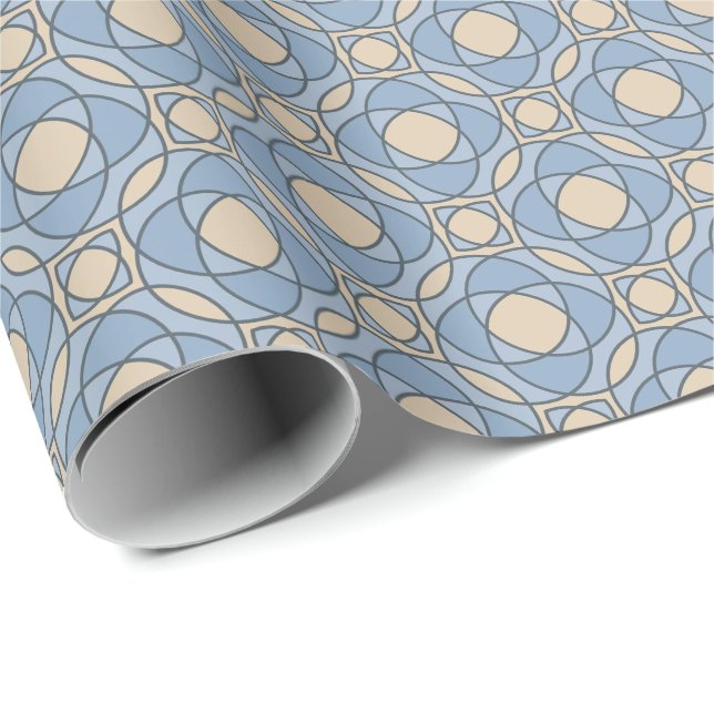Elegant geometrisk mosaik inslagspapper presentpapper (Rullad Hörn)