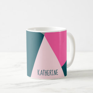 Elegant geometrisk pastellfärgad shock kaffemugg