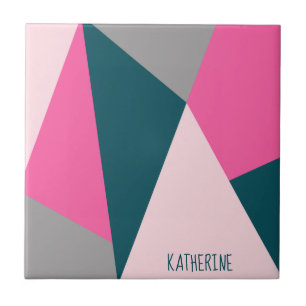 Elegant geometrisk pastellfärgad shock kakelplatta