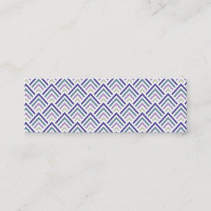 Elegant geometrisk sicksacksparre för lilor och mini visitkort