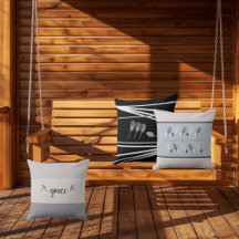 Elegant Geometriskt Blommönster Dekorativ kudde