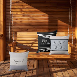 Elegant Geometriskt Blommönster Dekorativ kudde