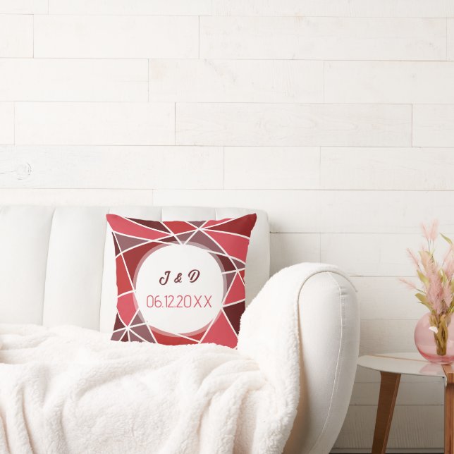 Elegant Geometriskt Bröllop Kudde (Soffa)