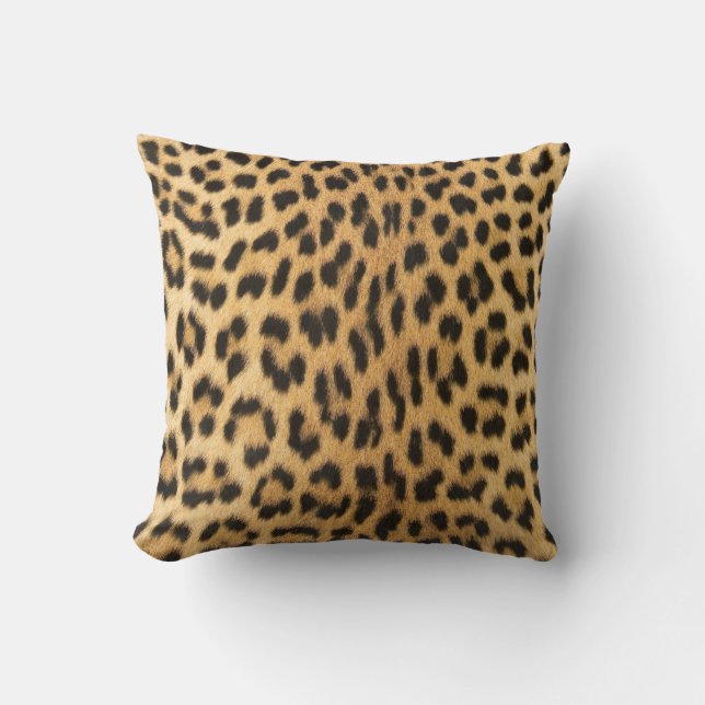 Elegant Gepard Leopardycktryck Kudde (Framsida)