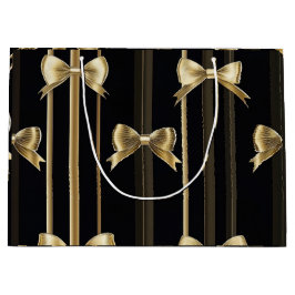 Elegant Gift Bag med svart bas och Golden Bow