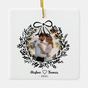Elegant gift Kärlek-foto Ornament