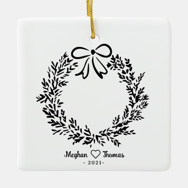 Elegant gift Kärlek-foto Ornament (Framsida)