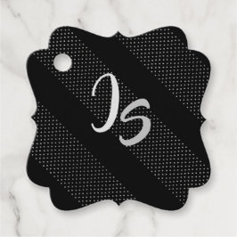 Elegant Gift med att anpassa Silver Monogram Gåvor Etiketter