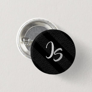 Elegant Gift med att anpassa Silver Monogram Knapp